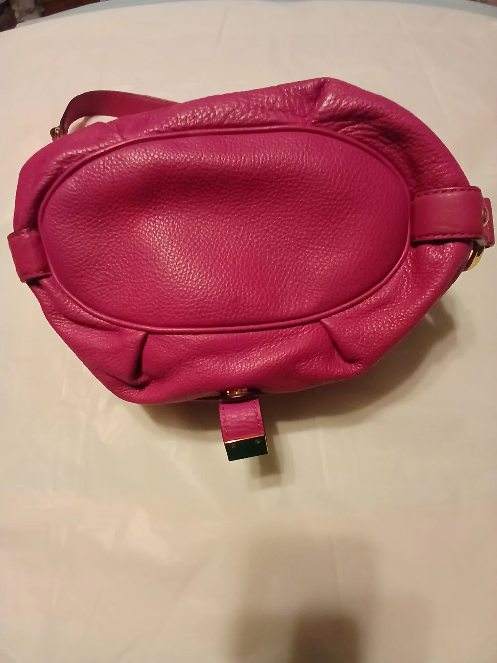 Michael Kors Hot Pink Pebbled Leather Hobo with Gold Hardware